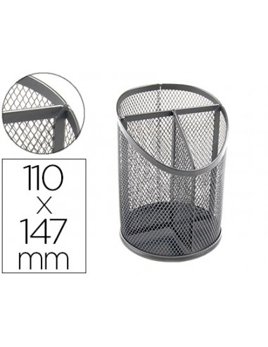 Cubilete portalapices q-connect plata...