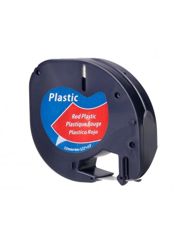 Cinta q-connect 12mm x 4mt negro-rojo...