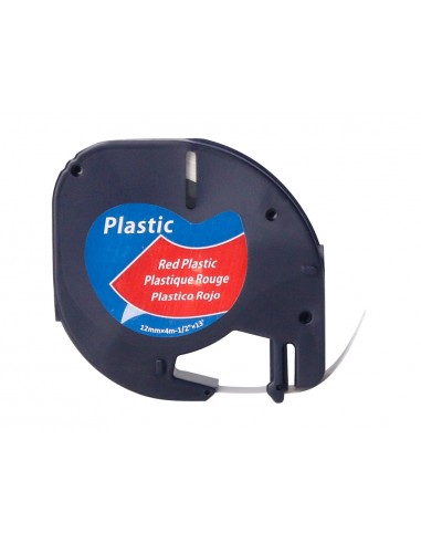 Cinta q-connect 12mm x 4mt negro-rojo...