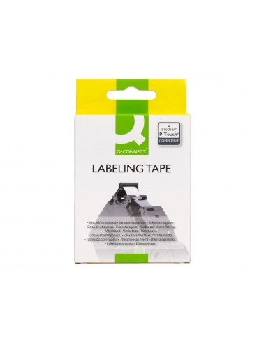 Cinta q-connect tze-211 blanco-negro...