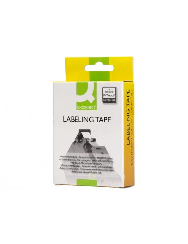 Cinta q-connect tze-221 blanco-negro...