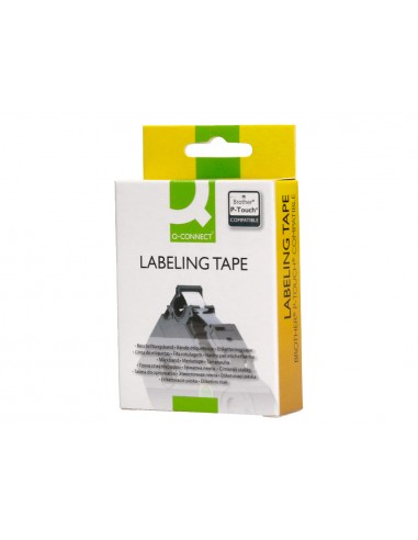 Cinta q-connect tze-231 blanco-negro...