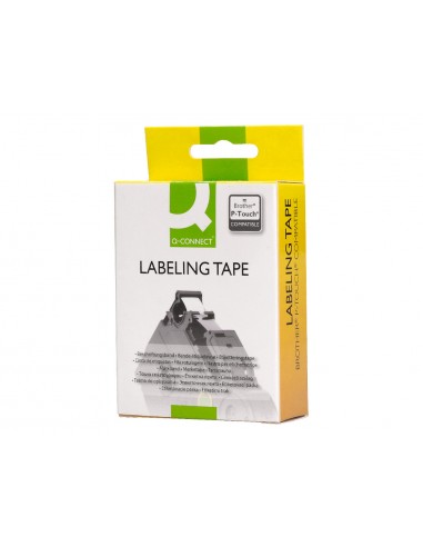 Cinta q-connect tze-241 blanco-negro...