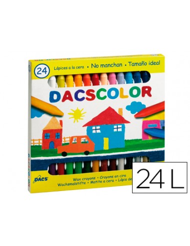 Lapices cera dacscolor caja de 24...