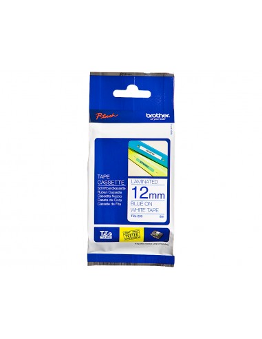 Cinta brother tze233 blanco-azul 12mm...