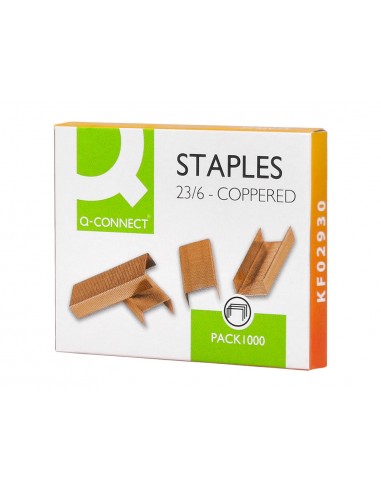 Grapas q-connect nº 23/6 cobreadas...