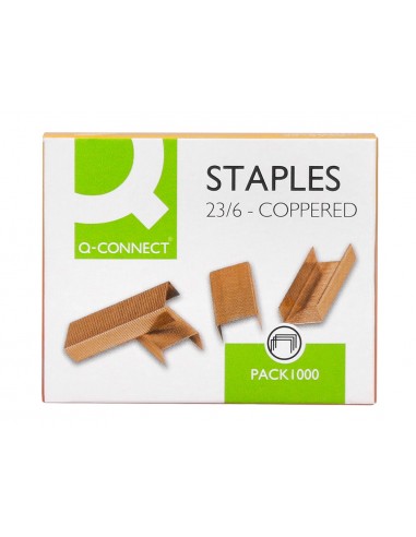 Grapas q-connect nº 23/6 cobreadas...