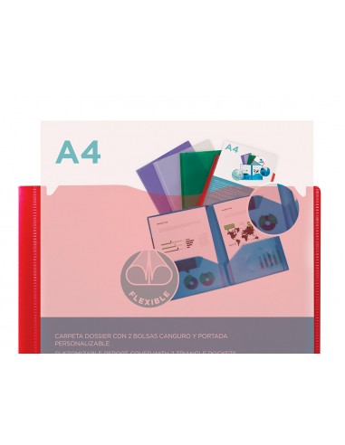 Carpeta liderpapel dossier dos bolsas...