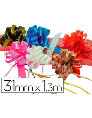 Cinta para hacer lazos rojo 130 cm x...