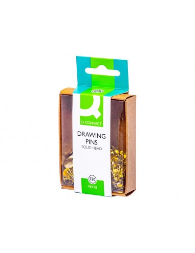 Chincheta q-connect dorada caja de...