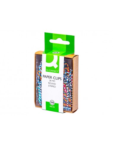 Clips colores rayados q-connect 28 mm...