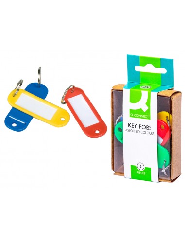 Llavero portaetiquetas q-connect caja...