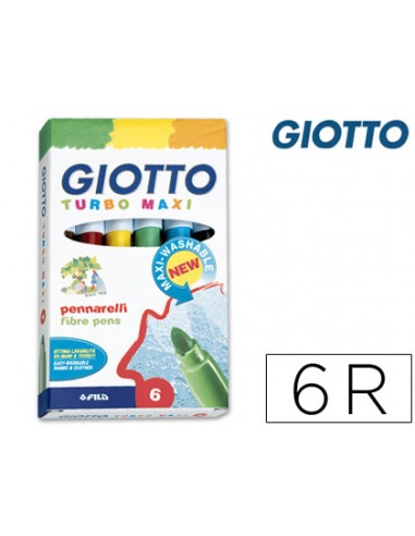 Rotulador giotto turbo maxi caja de 6...