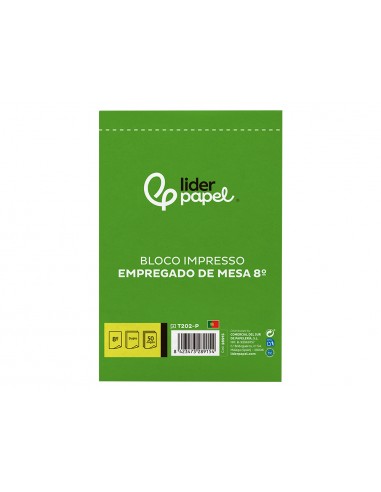 Talonario liderpapel camarero octavo...