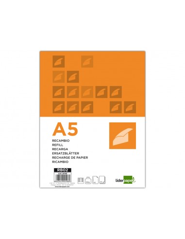 Recambio liderpapel a5 100 h 100g/m2...