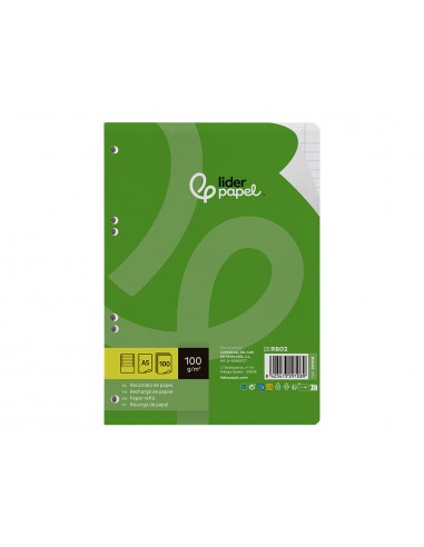 Recambio liderpapel a5 100 h 100g/m2...