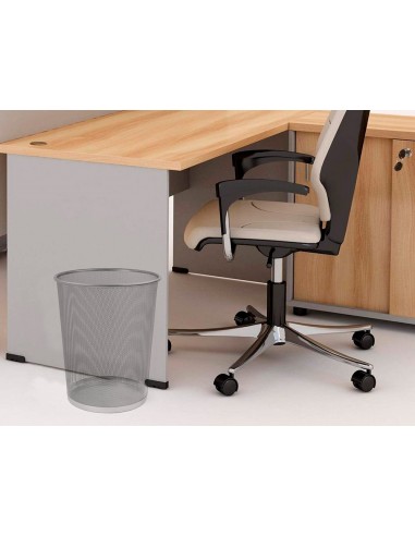 Papelera metalica q-connect gris...