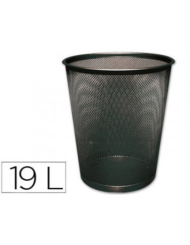 Papelera metalica q-connect negra...