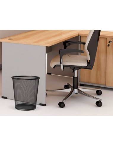 Papelera metalica q-connect negra...