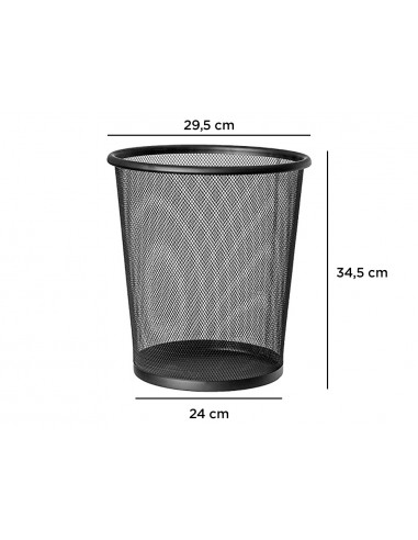 Papelera metalica q-connect negra...