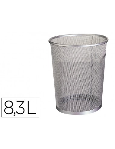 Papelera metalica q-connect rejilla...