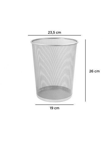 Papelera metalica q-connect rejilla...