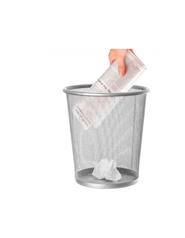 Papelera metalica q-connect rejilla...