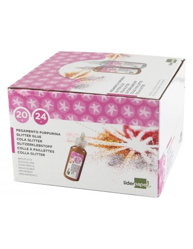 Purpurina pegamento liderpapel...