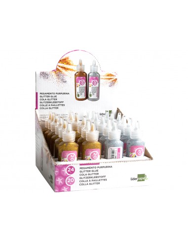 Purpurina pegamento liderpapel...
