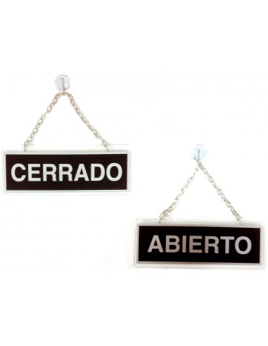 Letrero metalico serigrafiado abierto...