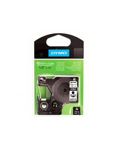 Cinta dymo negro blanco 12mm x3,5 mt...