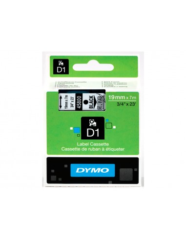 Cinta dymo negro transparente 19mm x...