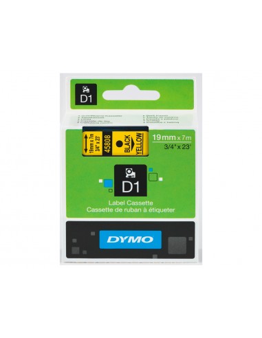 Cinta dymo negro amarillo 9mm x 7 mt d1