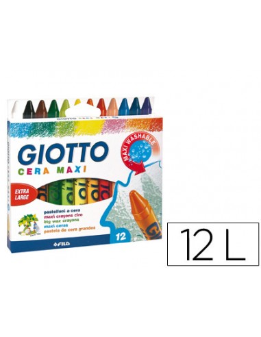 Lapices cera giotto maxi caja de 12...