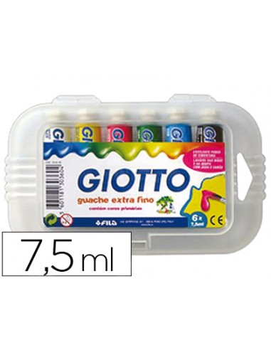 Tempera giotto 7,5 ml estuche 6...