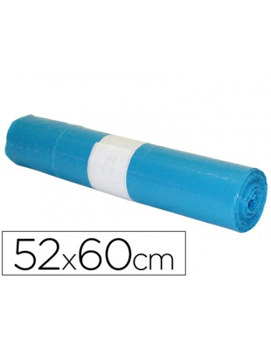 Bolsa basura domestica azul 52x60cm...