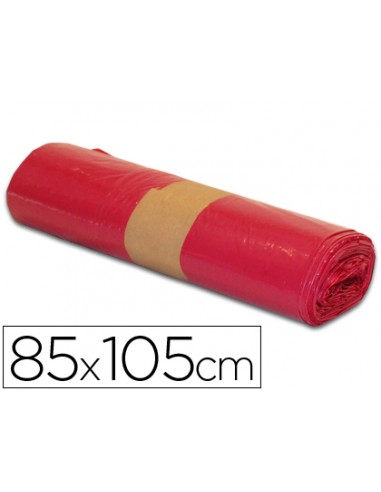 Bolsa basura industrial roja 85x105cm...