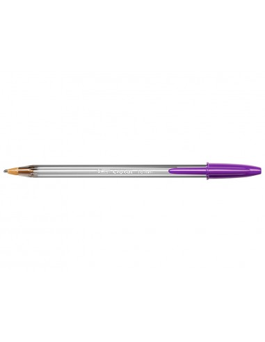Boligrafo bic cristal fun morado...