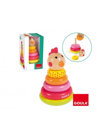 Juego goula didactico apilable gallina