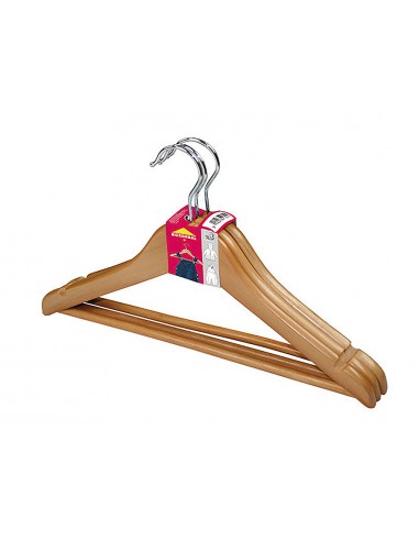 Percha de madera infantil pack de 3...