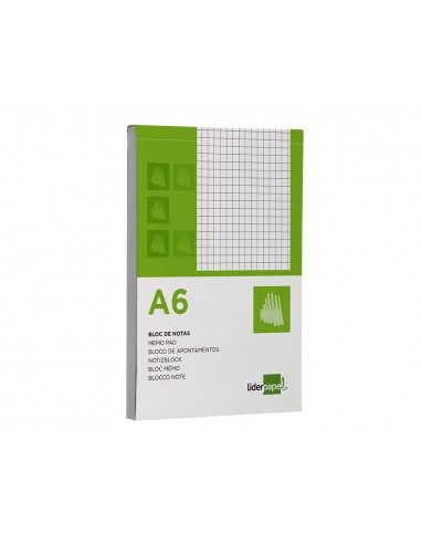 Bloc notas liderpapel cuadro 4mm a6...
