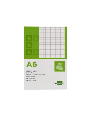 Bloc notas liderpapel cuadro 4mm a6...