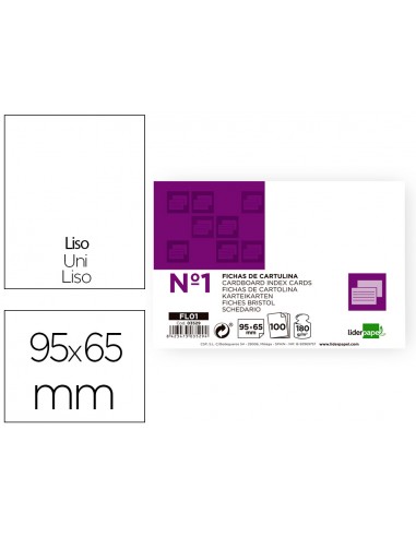 Ficha liderpapel lisa nº1 65x95mm...
