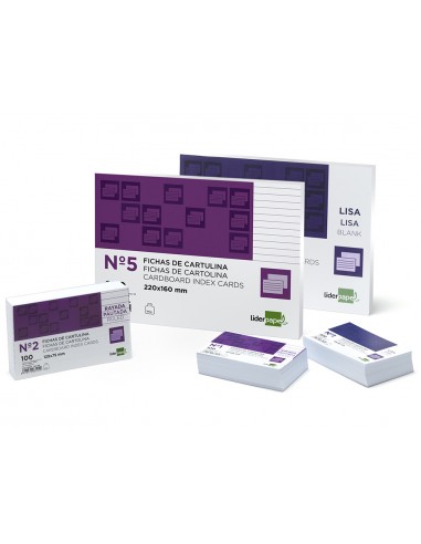 Ficha liderpapel lisa nº2 75 x 125mm...
