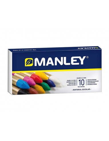 Lapices cera manley caja de 10...
