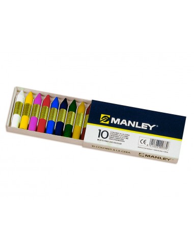 Lapices cera manley caja de 10...