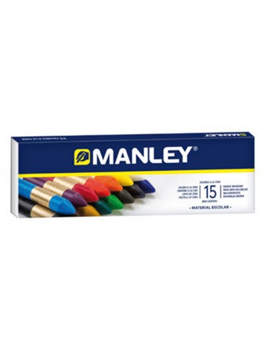Lapices cera manley caja de 15...