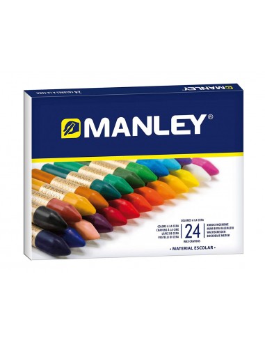 Lapices cera manley caja de 24...