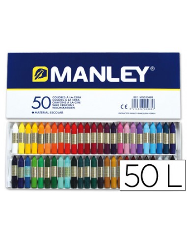 Lapices cera manley caja de 50...