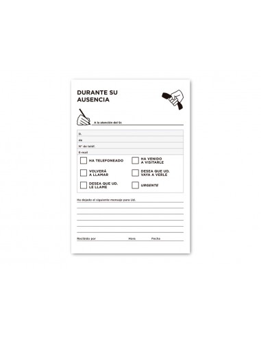 Talonario liderpapel ausentes octavo...